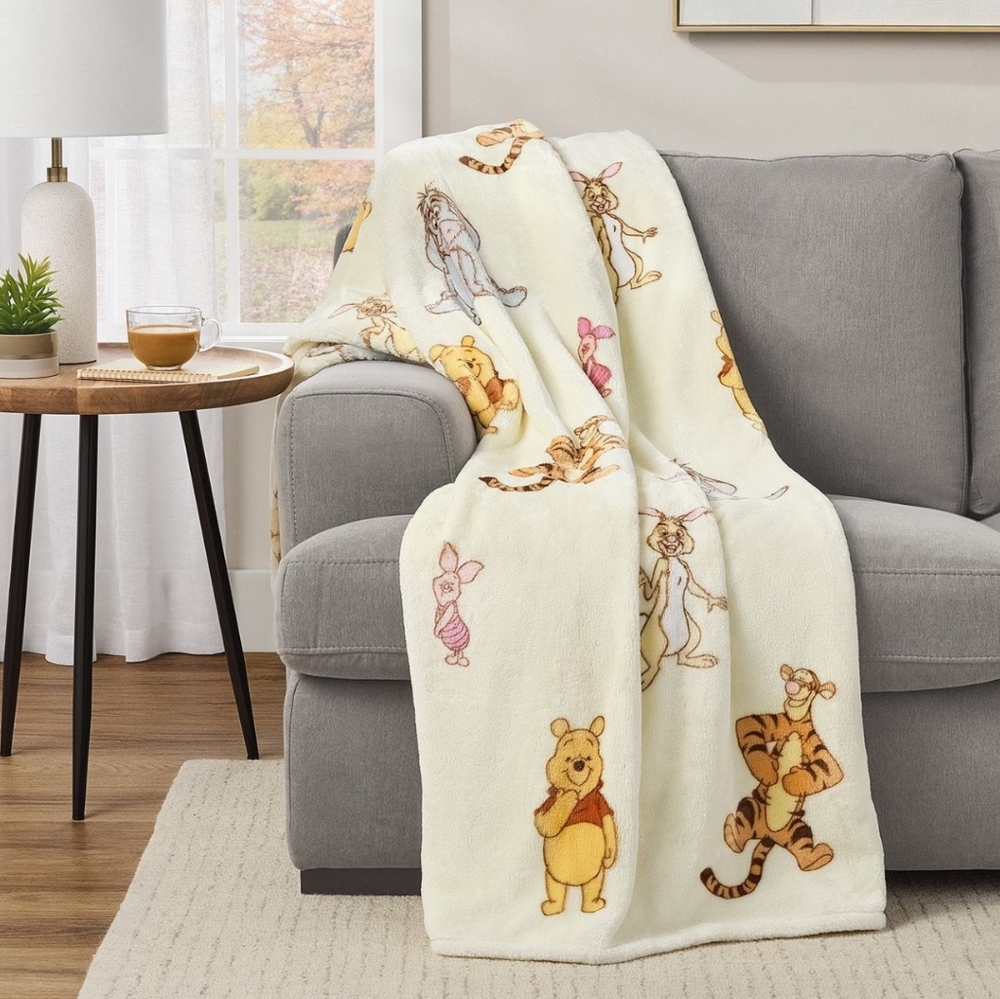 Disney Winnie the Pooh Adult Licensed Silk Touch Throw Blanket 60in X 70in